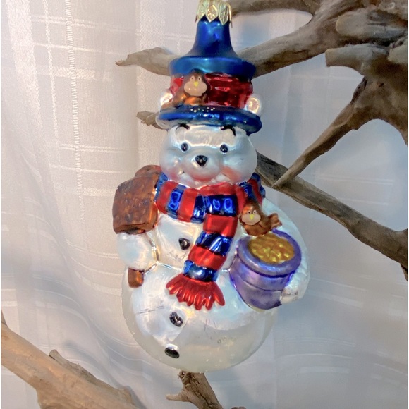 Christopher Radko Disney Winnie the Pooh Snowman Holiday Christmas Ornament 1998 - Picture 11 of 11